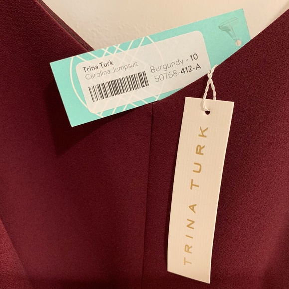 Trina Turk Carolina Burgundy Jumpsuit - Picture 5 of 5